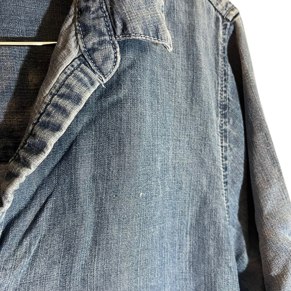 Velvet Heart Chambray Shirt Dress Plus Size 1X Collared Pockets Knee Length Blue - Picture 6 of 7